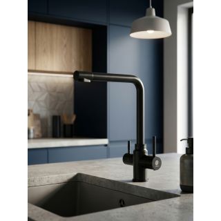 Смеситель для кухни Orange Бони M15-008b с каналом для питьевой воды чёрный матовый