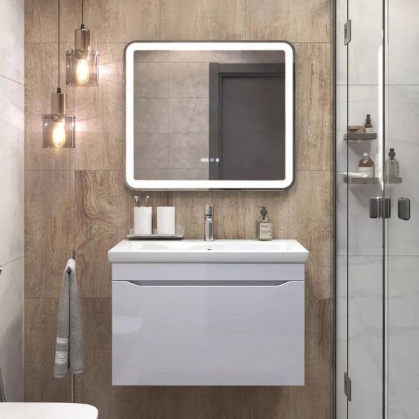 Тумба под раковину подвесная Vigo Grani 166 80 см белый