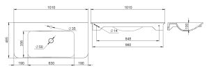 Раковина Am.Pm Sensation M30WPC1001WG 100 см