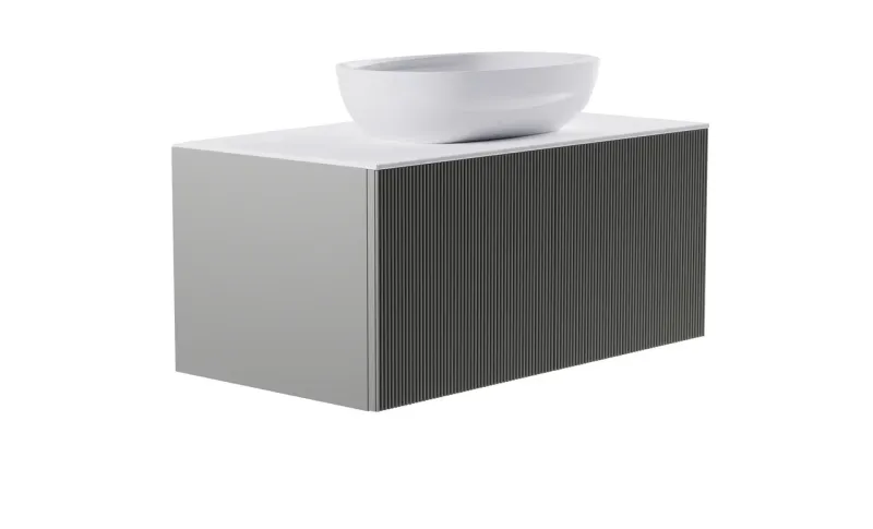 Тумба с раковиной Astra-Form М-40 4631177713606 90 см серый матовый