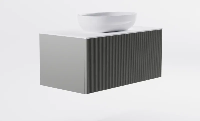 Тумба с раковиной Astra-Form М-40 4631177713606 90 см серый матовый