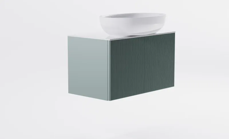 Тумба с раковиной Astra-Form М-40 Slim 4631177714467 70 см зелёный матовый