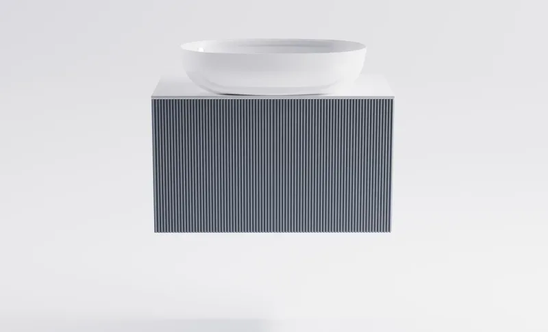 Тумба с раковиной Astra-Form М-40 Slim 4631177714535 80 см голубой матовый