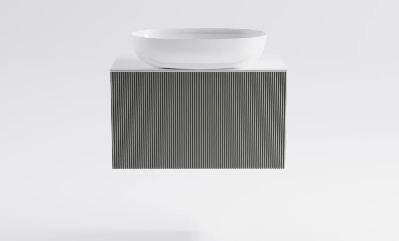 Тумба с раковиной Astra-Form М-40 Slim 4631177714542 80 см серый матовый