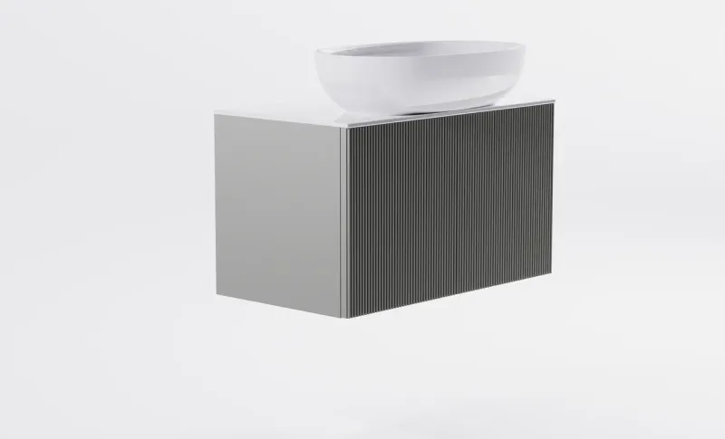 Тумба с раковиной Astra-Form М-40 Slim 4631177714542 80 см серый матовый