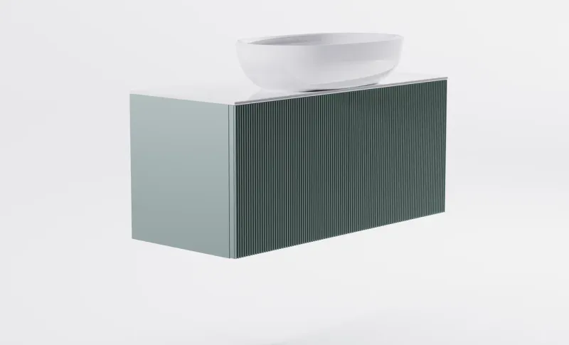 Тумба с раковиной Astra-Form М-40 Slim 4631177714641 100 см зелёный матовый