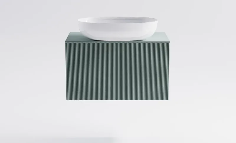 Тумба с раковиной Astra-Form М-40 Slim 4631177715907 70 см зелёный матовый