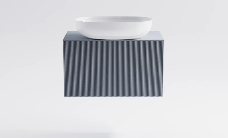 Тумба с раковиной Astra-Form М-40 Slim 4631177715976 80 см голубой матовый