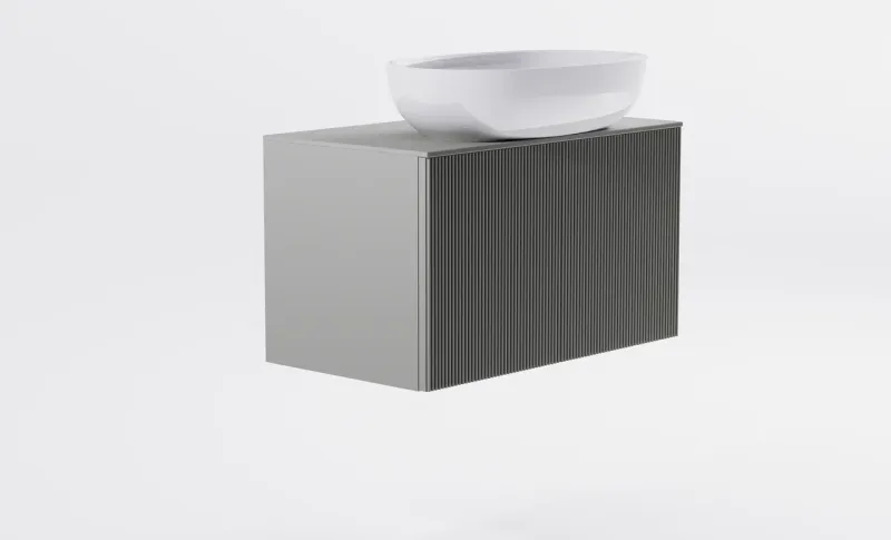 Тумба с раковиной Astra-Form М-40 Slim 4631177715983 80 см серый матовый