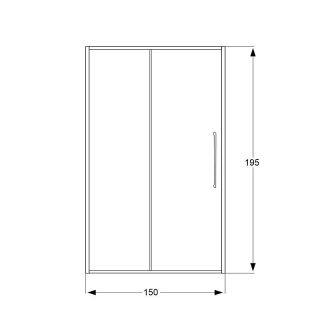 Душевая дверь Azario Shanghai AZ-Y43-150-CH-CL 150 см профиль хром стекло прозрачное