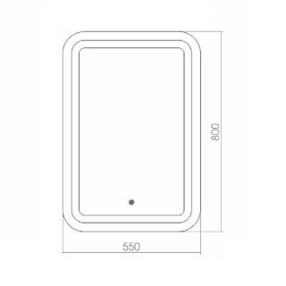 Зеркало с подсветкой Azario Мальта ФР-00000941 55 см
