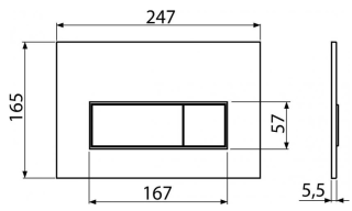 Кнопка управления AlcaPlast белая M576 Кнопка управления AlcaPlast белая M576