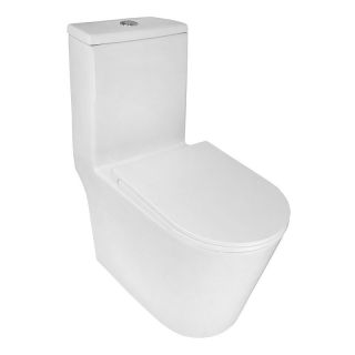 Унитаз-моноблок Azario Scala AZ-8101 безободковый торнадо белый