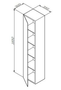 Шкаф Am.pm SPIRIT V2.0 M70ACHMR0356WG правый 35 см белый