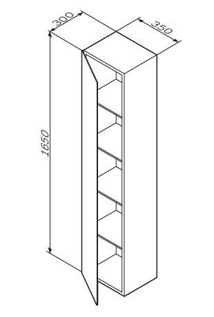 Шкаф Am.pm SPIRIT V2.0 M70ACHMR0356WG правый 35 см белый