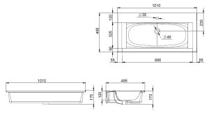 Раковина Am.Pm SPIRIT V2.0 M70AWCC1002WG 100 см