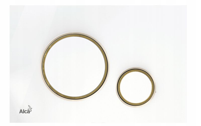 Кнопка смыва AlcaPlast белый/золото THIN M775 Кнопка смыва AlcaPlast белый/золото THIN M775