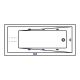 Гидромассажная ванна WHITECROSS Wave Slim 0111.150070.100.LINENANO.CR 150x70 см Line Nano хром