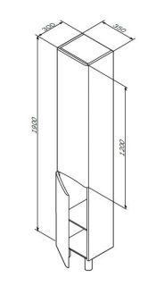 Шкаф Am.pm Like M80CSL0356VF левый 35 см белый-венге Шкаф Am.pm Like M80CSL0356VF левый 35 см белый-венге