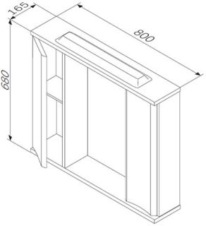 Зеркало-шкаф Am.Pm Like M80MPL0801WG левый 80 см белый Зеркало-шкаф Am.Pm Like M80MPL0801WG левый 80 см белый