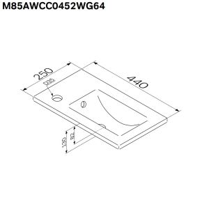 Раковина AM.PM X-Joy 45 R M85AWCC0452WG64 Белая