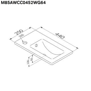 Раковина AM.PM X-Joy 45 R M85AWCC0452WG64 Белая