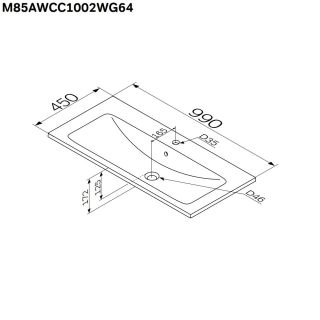Раковина AM.PM X-Joy 100 M85AWCC1002WG64 Белая