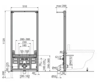 Инсталляция для биде Kerama Marazzi A105/1120
