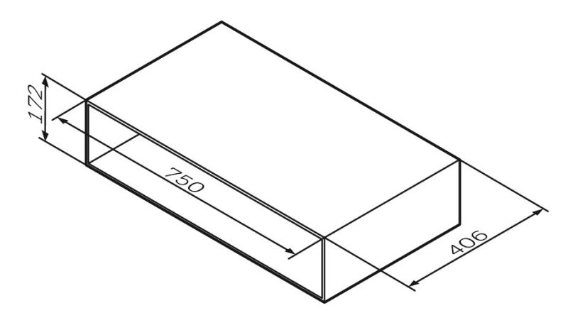 Полка Am.pm Gem M90OHX0750DM под тумбу 75 см