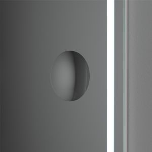 Зеркало Am.Pm Gem M91AMOX0553WG с LED-подсветкой часами и косметическим зеркалом 55 см