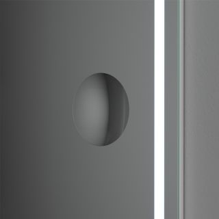 Зеркало Am.Pm Gem M91AMOX0553WG с LED-подсветкой часами и косметическим зеркалом 55 см