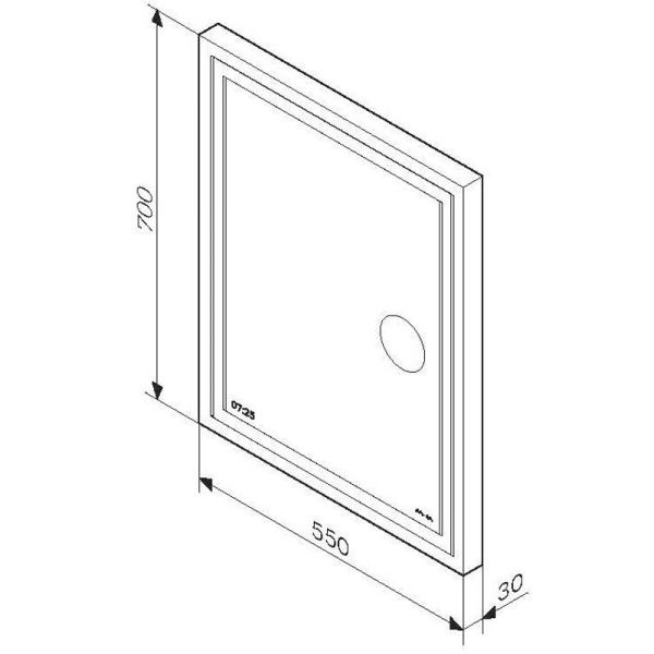 Зеркало Am.Pm Gem M91AMOX0553WG с LED-подсветкой часами и косметическим зеркалом 55 см