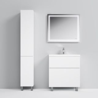 Зеркало Am.Pm Gem M91AMOX0801WG с LED-подсветкой по периметру 80 см