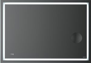 Зеркало Am.Pm Gem M91AMOX1003WG с LED-подсветкой и часами  100 см