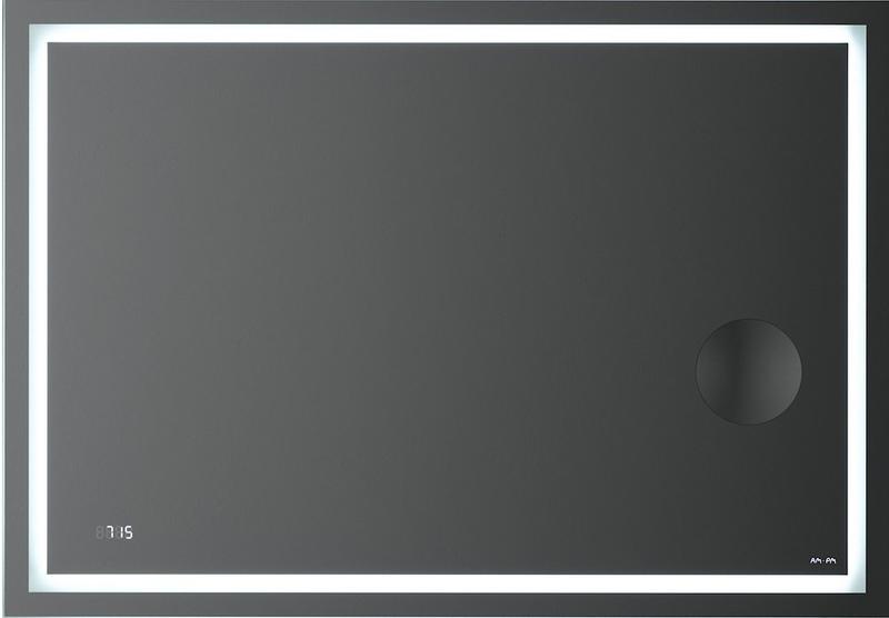 Зеркало Am.Pm Gem M91AMOX1003WG с LED-подсветкой и часами  100 см