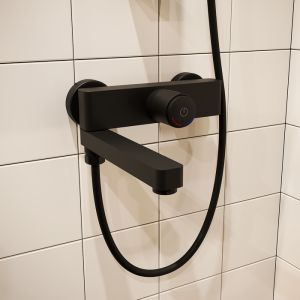 Смеситель для ванны IDDIS Slide Push Control SLIBLBTi02WA чёрный матовый