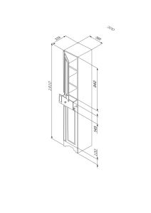 Шкаф Am.pm DORFF Tradition M95CSR0366WG правый 36 см белый