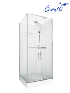 Душевая кабина Ceruttispa Мими (Mimi) 90T 90x90 см профиль хром стекло прозрачное