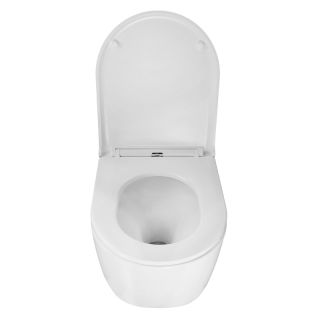 Унитаз подвесной Azario Serenata AZ-5101T-WHT безободковый торнадо белый