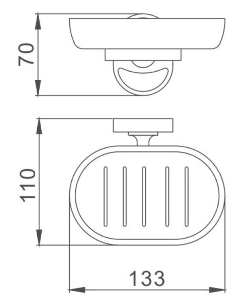 Мыльница Haiba HB1902 хром