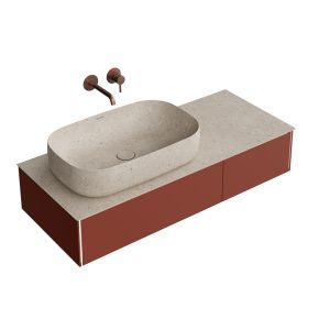 Тумба под раковину Kerama Marazzi Magica MA.120.2\VR.M 120 см венецианский красный матовый