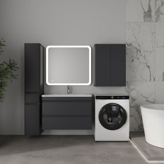 Тумба под раковину Style Line Атлантика Люкс Плюс СС-00002601 90 см графит