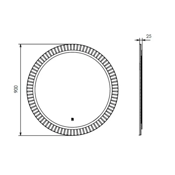Зеркало Comforty Мадрид 00-00014159 90 см серый шёлк