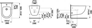 Биде подвесное Laufen Pro 8.3095.2.400.302.1 с покрытием LCC