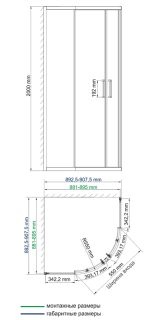Душевой уголок Wasserkraft Main 41S01 90x90 Душевой уголок Wasserkraft Main 41S01 90x90