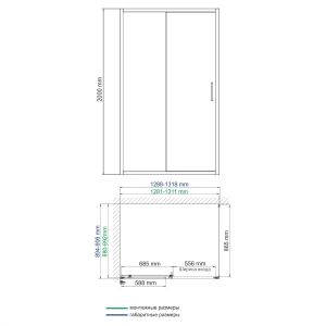 Душевой уголок Wasserkraft Main 41S33 130x90см
