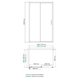 Душевой уголок Wasserkraft  Main 41S34 130x100см