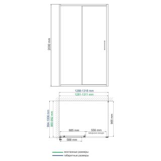 Душевой уголок Wasserkraft  Main 41S34 130x100см Душевой уголок Wasserkraft  Main 41S34 130x100см
