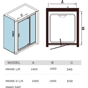 Душевые кабины Weltwasser WW MAINE-1 R 100/100