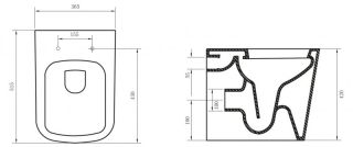 Унитаз приставной BelBagno Albano BB120CBR Унитаз приставной BelBagno Albano BB120CBR